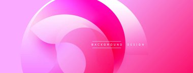 Soyut pembe arka plan. Üst üste binen daireler dinamik ve modern görsel efektler yaratır. Yumuşak eğimler derinlik ve doku sağlar.