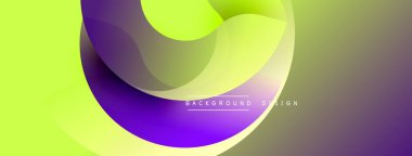 Soyut, canlı katmanlar akışkan şekiller yaratır. Gradyan renkler harmanlanarak modern tasarım ögesi oluşturur. Yumuşak kıvrımlar hareketi, enerjiyi gösterir.