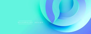 Soyut arkaplan özellikleri katmanlı dairesel şekiller. Renkler karışık turkuaz, mavi, mor renkler. Modern tasarım ögesi.
