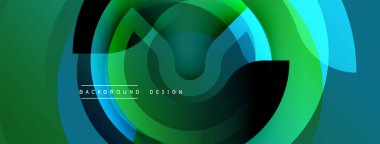 Soyut dairesel katmanlar, canlı yeşil gradyan. Modern tasarım öğesi, pürüzsüz geçişler, dinamik kompozisyon. Minimalist estetik.