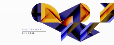 Soyut geometrik tasarım üst üste binen şekiller, canlı renkli altınlar, donanma, kahverengi. Modern bileşim, arka plan veya grafikler için uygun, dinamik görsel etki yaratır.