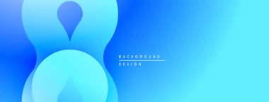 Soyut mavi arkaplan. Pürüzsüz şekiller örtüşür, değişim etkisi yaratır. Dijital projeler için modern tasarım.