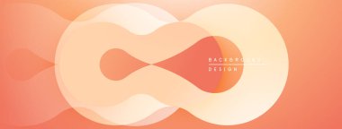 Soyut sıvı şekiller, sıcak renk paleti. Modern tasarım, gradyan etkisi, yumuşak kıvrımlar dinamik bileşim yaratır. Minimalist estetik.