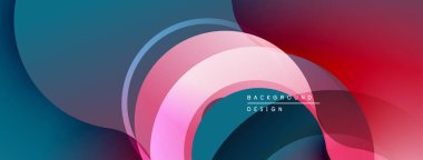 Soyut sıvı şekilleri örtüşür ve canlı renk değişimleri yaratır. Modern tasarım düz eğriler, pembeler, maviler, kırmızılar içerir.