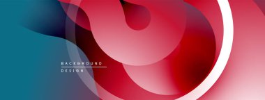 Soyut tasarım akışkan şekiller, canlı renkler içerir. Kırmızı, mavi gradyanlar dinamik görsel efekt yaratır. Modern arkaplan dokusu.