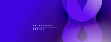 Soyut mavi eğimli arkaplan. Üst üste binen şekiller modern görsel efektler yaratır. Dijital projeler için uygun minimalist tasarım.