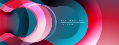 Soyut akışkan şekiller, canlı renkler, modern tasarım. Üst üste binen katmanlar dinamik görsel efekt yaratır. Yumuşak gradyanlar zarafet sunar.