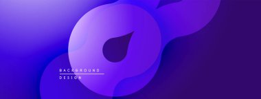 Soyut mavi katmanlar akışkan şekiller yaratır. Derinlik, modern tasarım unsurlarının mevcut olduğunu gösteriyor. Minimalist estetik.