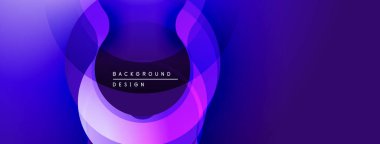 Soyut mor tasarım. Üst üste binen daireler dinamik görsel efekt yaratır. Sunumlar için modern ve canlı bir arkaplan.