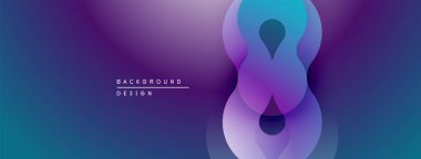 Soyut mor, mavi gradyanlar akışkan şekiller oluşturur. Modern tasarım akıcılık, derinlik ve görsel ilgiyi çağrıştırıyor. Minimalist estetik.