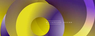 Soyut katmanlar akışkan şekiller yaratır. Sarı, mor, altın rengi düzgün bir şekilde harmanlanmış. Modern tasarım hareketi çağrıştırıyor, derinliği.