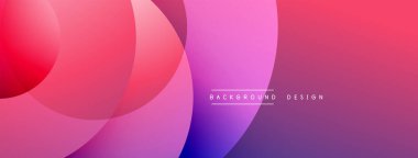 Soyut pembe mor eğimli daireler çakışıyor. Modern tasarım, pürüzsüz geçişler canlı görsel efektler yaratır. Projeler için uygun arkaplan dokusu.