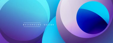 Soyut mavi mor renkler modern arkaplan oluşturarak örtüşüyor. Pürüzsüz şekiller derinliği, akışı ve görsel uyumu gösteriyor..