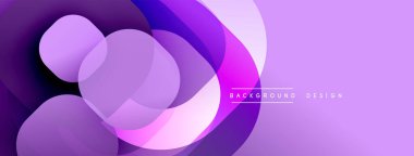 Soyut mor katmanlar modern tasarım yaratıyor. Yumuşak eğimler görsel derinlik, pürüzsüz geçişler sunar. Minimalist estetik.