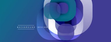 Soyut mavi tasarım, üst üste binen daireler, gradyanlar. Modern estetik, arka planlar ve sunumlar için uygun. Minimalist kompozisyon.