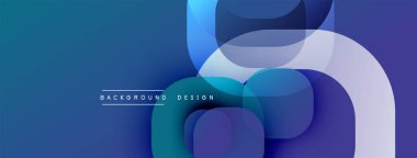 Soyut sıvı şekilleri üst üste binerek dinamik mavi gradyan bileşimi oluşturur. Arkaplan ve sunumlar için modern tasarım ögesi.