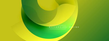 Soyut sarı, yeşil gradyanlar akışkan şekiller yaratır. Modern tasarım dinamik hareket ve pürüzsüz geçişler öneriyor.