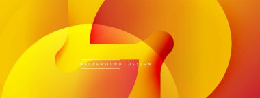 Soyut sıvı şekilleri üst üste binerek, sıcak bir değişim yaratıyor. Sarılar, portakallar, kırmızılar sorunsuz karışıyor. Modern tasarım ögesi.