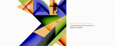 Soyut geometrik şekiller örtüşüyor, canlı renk eğimleri yaratıyor. Arkaplan ve sunumlar için modern tasarım ögesi.