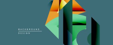 Soyut geometrik şekiller örtüşür, dinamik görsel kompozisyon yaratır. Renkler harmanlanır, modern tasarım estetik sunar.