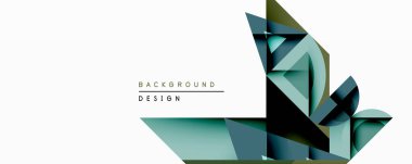 Soyut geometrik şekiller, deniz mavisi renkleri, beyaz alan. Arka planlar ve sunumlar için modern tasarım öğesi. Minimalist stil.