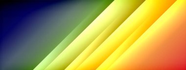 Gradyan arkaplanda çapraz çizgiler var. Renkler mavi, yeşil, sarı, turuncu, kırmızı. Pürüzsüz görsel etki.