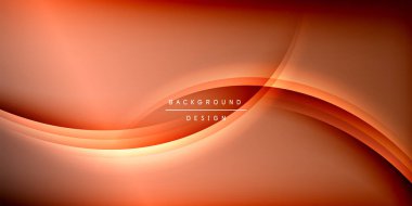Soyut tasarım turuncu eğriler akışına sahiptir. Sıcak tonlar modern ve dinamik bir zemin oluşturur. Yumuşak gradyanlar görsel ilgi sunar.
