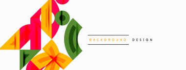 Soyut geometrik şekiller, canlı renkler, modern tasarım. Minimalist kompozisyon dinamik görsel ilgi yaratır. Arkaplan ögesi.