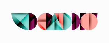 Soyut geometrik şekiller 