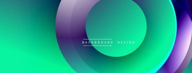 Soyut eğim çemberleri örtüşüyor ve canlı bir görsel etki yaratıyor. Modern tasarım dijital arkaplanlar ve sunumlar için uygundur.