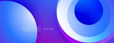 Soyut mavi eğimli daireler çakışıyor. Modern tasarım, pürüzsüz geçişler, canlı renkler dinamik görsel efekt yaratır.