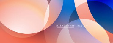 Soyut çakışan daireler. Gradyan renkler modern, pürüzsüz görsel efektler yaratır. Özgeçmiş ve sunumlar için minimalist tasarım.