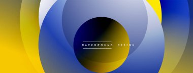 Soyut katmanlar örtüşüyor, dinamik görsel etki yaratıyor. Sarı, mavi, gri renkler kompozisyona hakim. Modern tasarım ögesi.