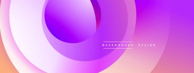 Soyut sıvı şekiller, canlı mor renkler turuncu tonlara karışıyor. Modern tasarım pürüzsüz bir değişim etkisi yaratır.