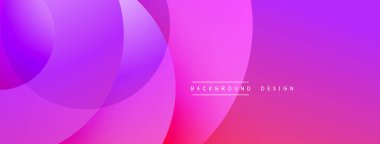 Soyut, enerjik bir arkaplan. Üst üste binen daireler pürüzsüz renk değişimleri yaratır, pembeler, morlar dizaynda baskın olur. Modern estetik.