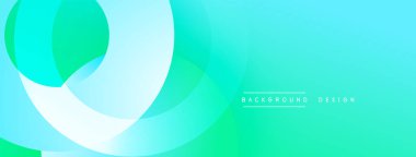Soyut gradyan katmanlar çakışıyor. Yumuşak turkuaz, beyaz, yeşil renkler modern görsel efekt yaratır. Arkaplanlar için minimalist tasarım.