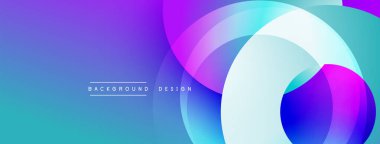 Soyut, enerjik daireler çakışıyor ve dinamik bir değişim etkisi yaratıyor. Arkaplan ve sunumlar için uygun modern tasarım.