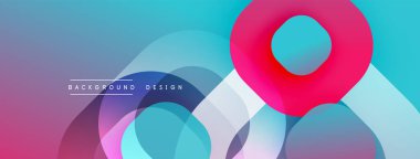 Soyut renkli şekiller örtüşür ve dinamik bir arkaplan oluşturur. Yumuşak kıvrımlar, canlı renkler, modern tasarım elementleri.