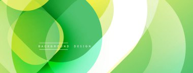 Soyut yeşil, sarı katmanlar modern zemin oluşturur. Pürüzsüz şekiller örtüşür, dinamik görsel efekt oluşturur. Minimalist tasarım.