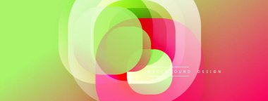 Soyut renkli katmanlar dinamik görsel efekt yaratır. Gradyan geçişler, yuvarlak şekiller, modern tasarım elementleri mevcut.