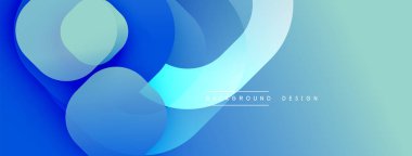 Soyut mavi şekiller örtüşür, dinamik görsel efekt yaratır. Gradyan renkleri, modern estetik sunan pürüzsüz bir geçiş..