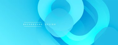 Soyut mavi katmanlar modern arkaplan oluşturur. Pürüzsüz şekiller örtüşür, dinamik görsel efekt oluşturur. Minimalist tasarım, temiz estetik.