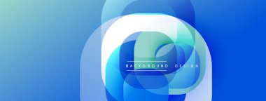 Soyut mavi tasarım, üst üste binen daireler oluşturarak dinamik görsel efekt yaratır. Geçmişe uygun modern, temiz estetik..