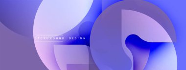 Soyut sıvı şekilleri, mor renkler baskın gelir. Modern tasarım, sakin ve akan enerjiyi çağrıştırıyor. Gradyan renkler derinlik yaratır.