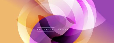 Soyut renkli tasarım. Üst üste binen daireler dinamik görsel efekt yaratır. Gradyan renkler kusursuz harmanlanarak modern estetik sunuyor..