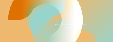 Soyut sıvı şekilleri kesişir. Yumuşak renkler karışır, yumuşak görsel akış yaratır. Minimalist tasarım, modern estetik. Arkaplan dokusu mevcut.