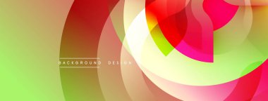 Soyut renkli çemberler dinamik görsel efektler yaratıyor. Gradyan tonları düzgün bir şekilde harmanlanarak modern tasarımı oluşturur..