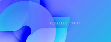 Soyut mavi eğimler akan şekiller oluşturur. Modern tasarım, dinamik görsel efekt yaratarak pürüzsüz geçişleri vurgular..