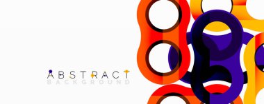 Renkli soyut çemberler örtüşüyor, dinamik görsel efekt yaratıyor. Arkaplan ve sunumlar için modern tasarım ögesi.