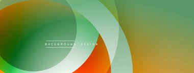 Soyut çemberler çakışıyor, renk değişimleri yaratıyor. Yumuşak renkler harmanlanarak modern arkaplan tasarımı oluşturur. Minimalist estetik.